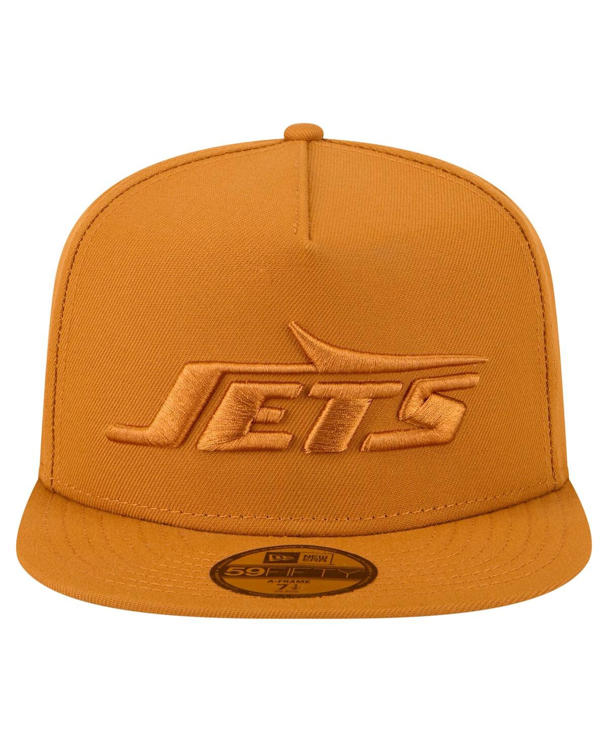 New Era Men'sâ Brown New York Jets Color Pack A-frame 59fifty Fitted Hat In Brown