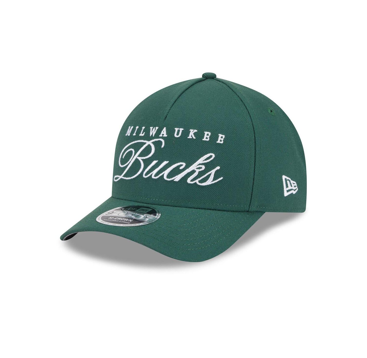 Men's Hunter Green Milwaukee Bucks 2025 NBA Draft M-Crown A-Frame 9FORTY Adjustable Hat
