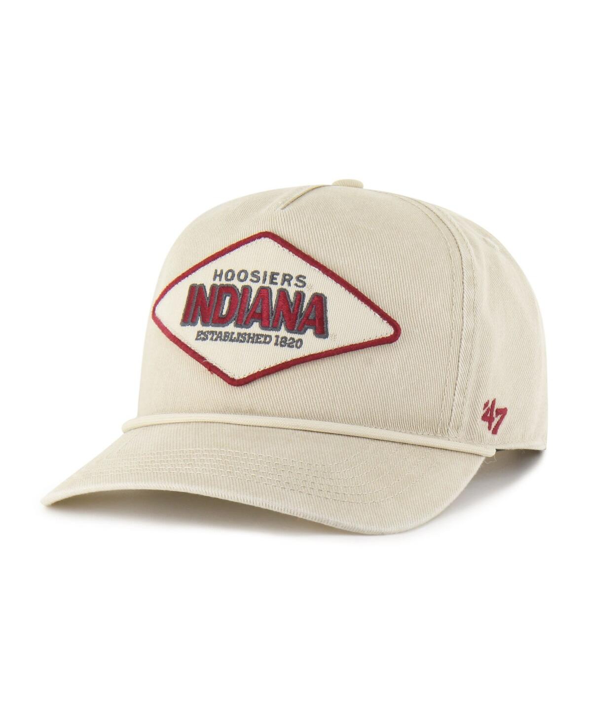 47 Brand Men's And Women's Cream Indiana Hoosiers Outdoorsmen Cairn Hitch Adjustable Hat In Neutral