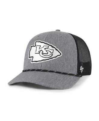 '47 Brand - Men's Heather Charcoal Kansas City Chiefs Carbon Rope Trucker Adjustable Hat