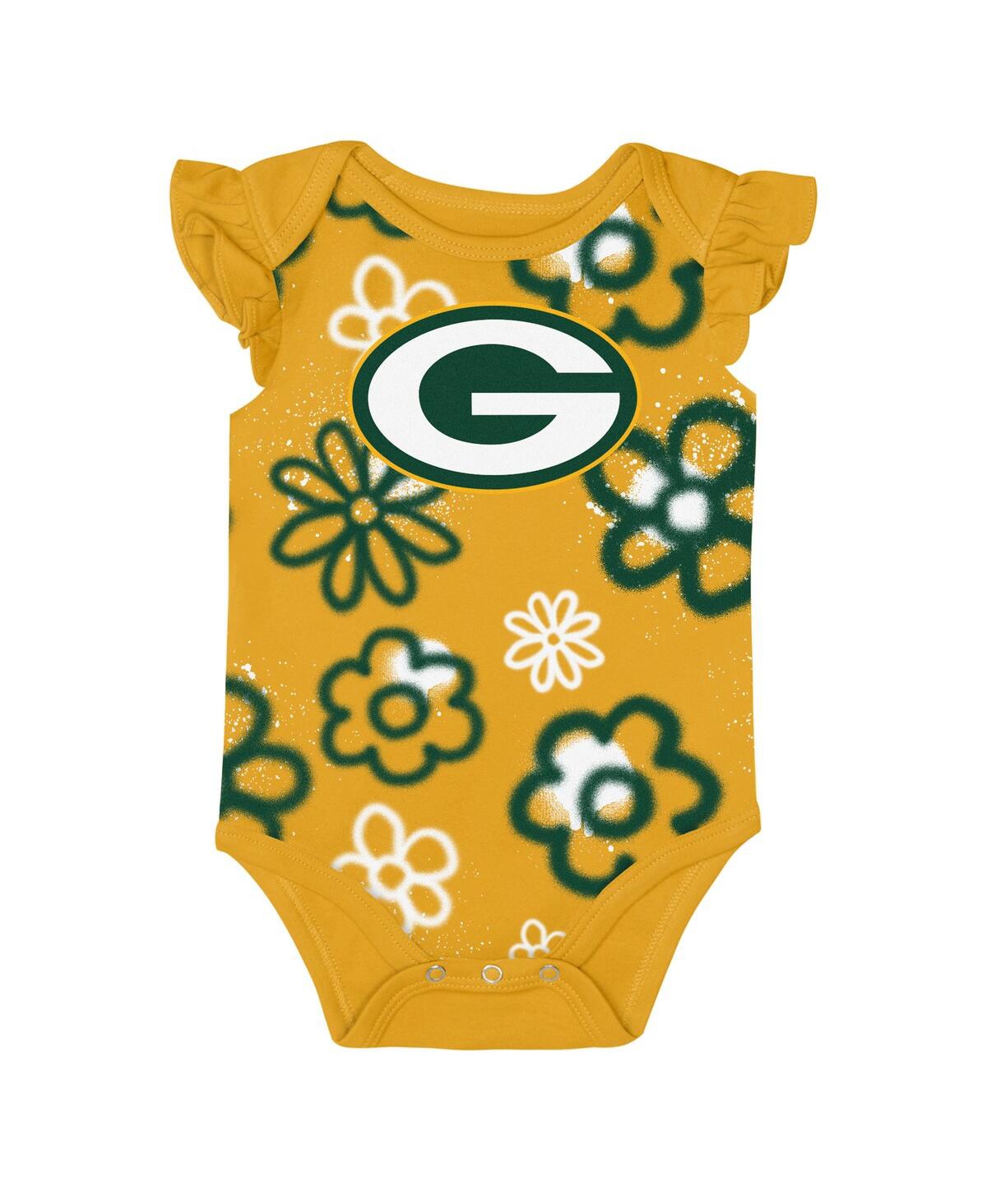 Outerstuff Baby Boys And Girls 2-piece Green Bay Packers The Sunshine Bodysuit Set In Multi