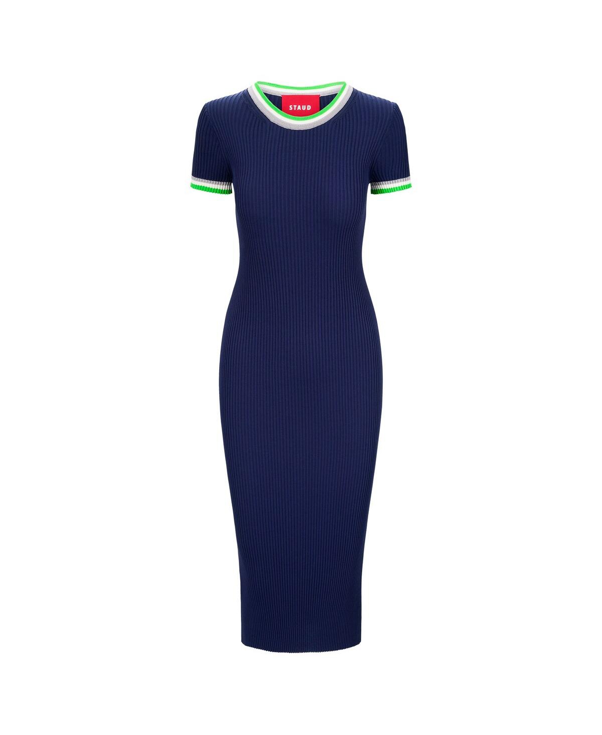 Staud Women's College Navy/green Seattle Seahawks Colleen Dress In Blue