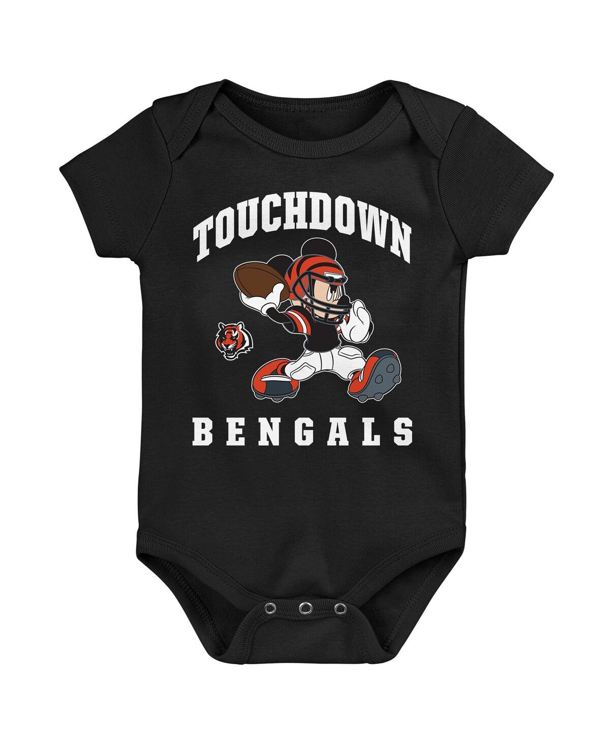 Outerstuff Baby Boys and Girls 3-Pack Cincinnati Bengals 3-Peat Bodysuit Set