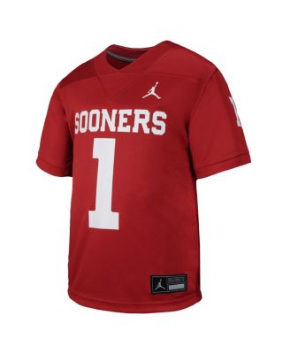 Big Boys and Girls Crimson Oklahoma Sooners Untouchable Replica Game Jersey