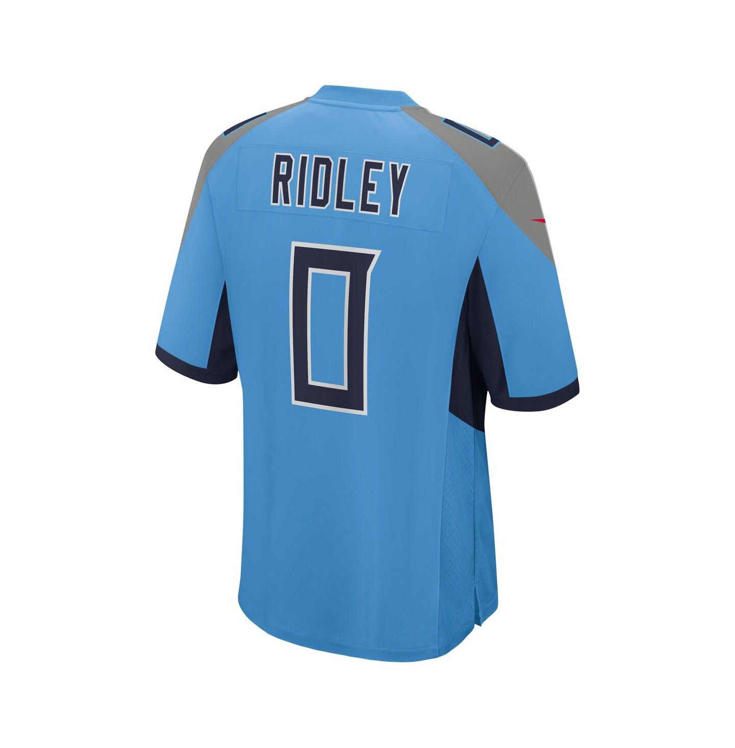 Мужской топ Nike Calvin Ridley Light Blue Tennessee Titans Team Game Jersey — фото 2