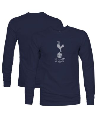 1863FC - Men's Navy Tottenham Hotspur Mono Badge Long Sleeve T-Shirt