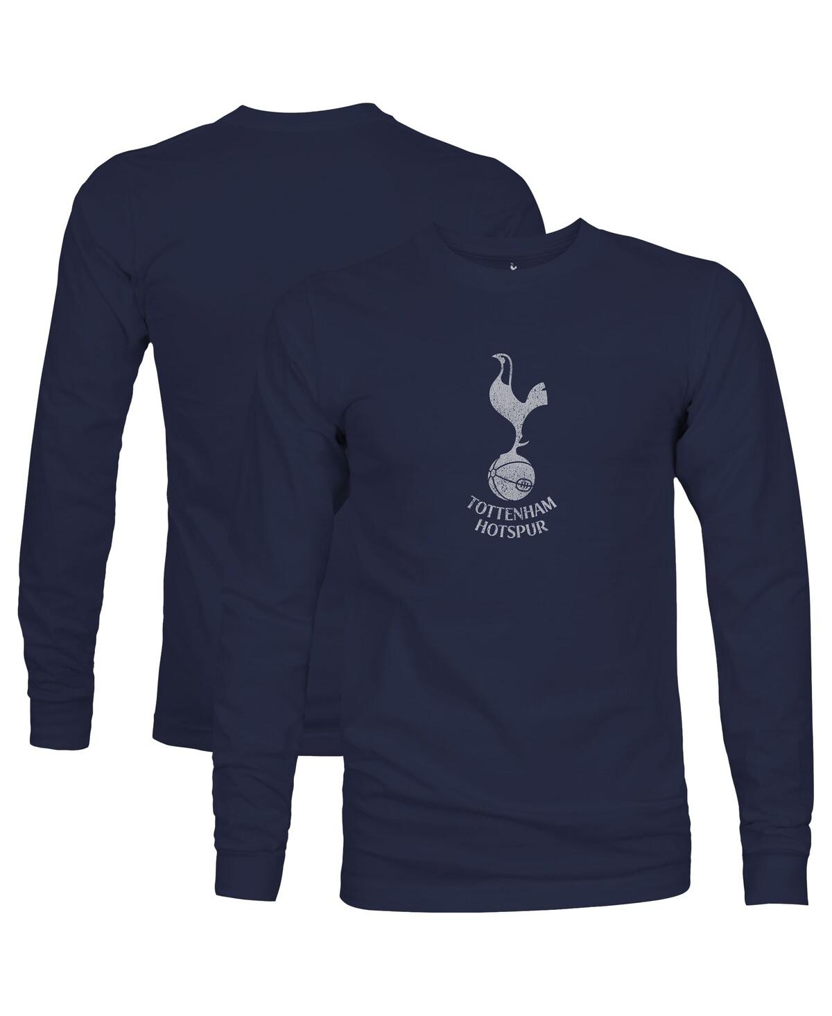 1863fc Men's Navy Tottenham Hotspur Mono Badge Long Sleeve T-shirt In Blue