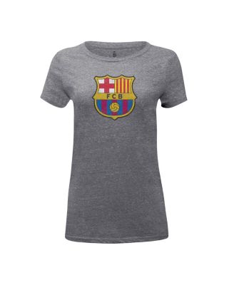 Women's Heather Gray Barcelona Color Badge Tri-Blend T-Shirt