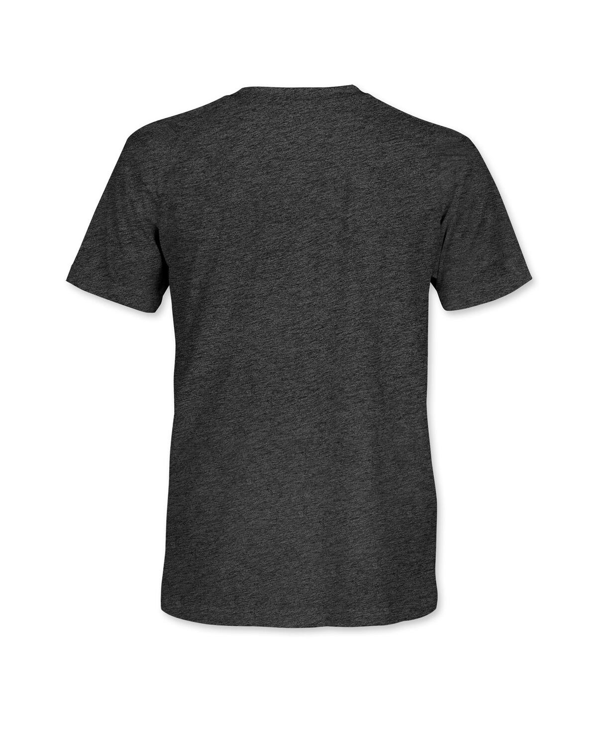 1863FC Men's Heather Black Newcastle United Mono Badge Vintage Tri-Blend T-Shirt