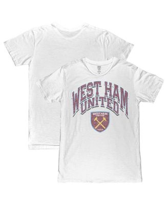 1863FC - Men's White West Ham United Retro Wordmark Slub T-Shirt