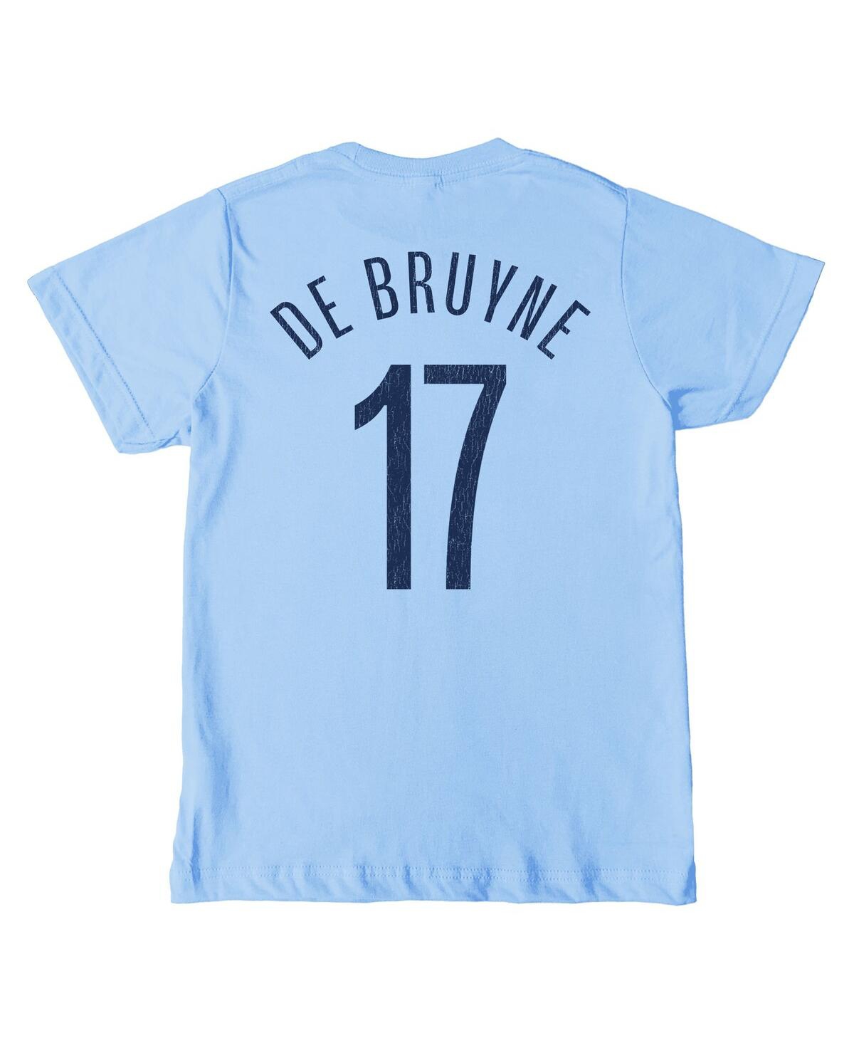 1863FC Big Boys and Girls Kevin De Bruyne Sky Blue Manchester City Player T-Shirt