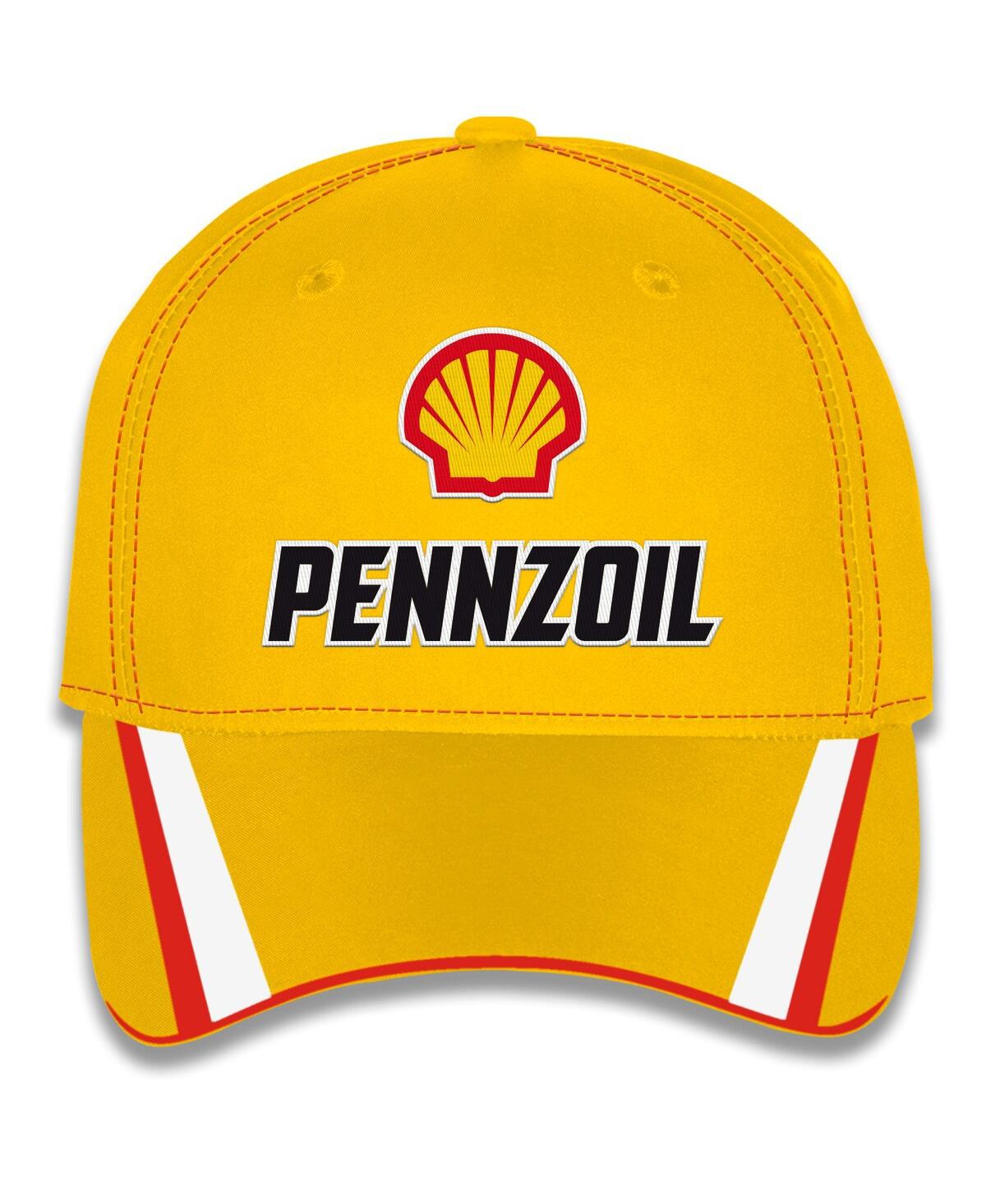 Checkered Flag Sports Men's and Women's Yellow Joey Logano Shell Pennzoil Uniform Adjustable Hat