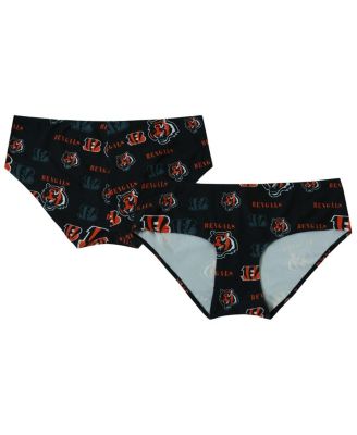 Concepts Sport - Women's Black Cincinnati Bengals Mosaic Allover Print Knit Panty