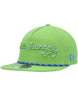 New Era - Men's Rave Green Seattle Sounders FC Script Golfer Adjustable Hat
