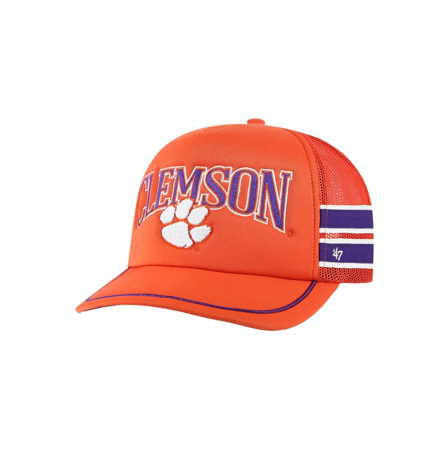 Мужская кепка '47 Brand Orange Clemson Tigers Sideband Trucker Adjustable Hat — фото 1