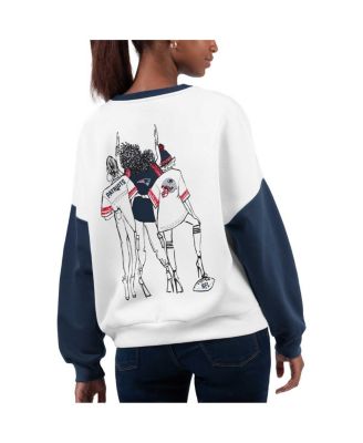 Women's White New England Patriots A-Game Pullover Sweatshirt