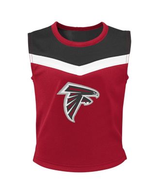 Girls Preschool 2-Piece Red Atlanta Falcons Spirit Cheerleader Set with Bloomers