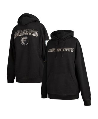 FISLL - Men's Black Morgan State Bears Puff Print Sliced Pullover Hoodie