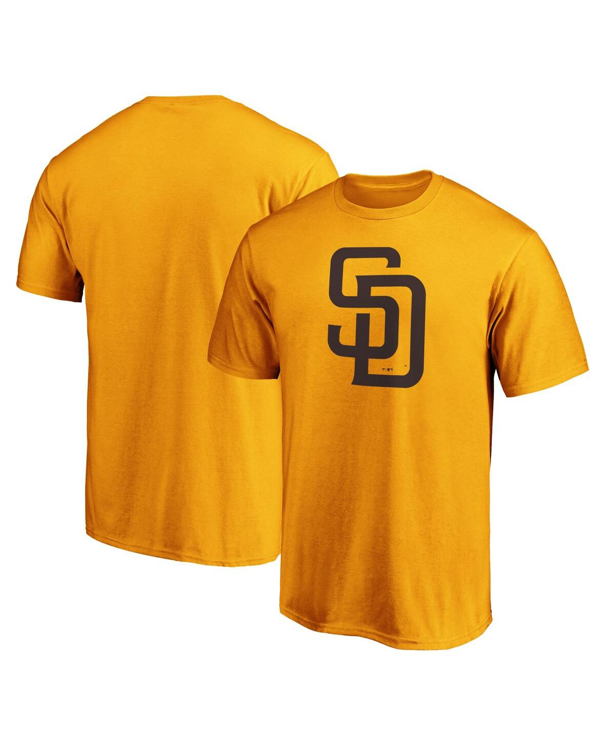 Fanatics Men's Gold San Diego Padres Logo T-Shirt