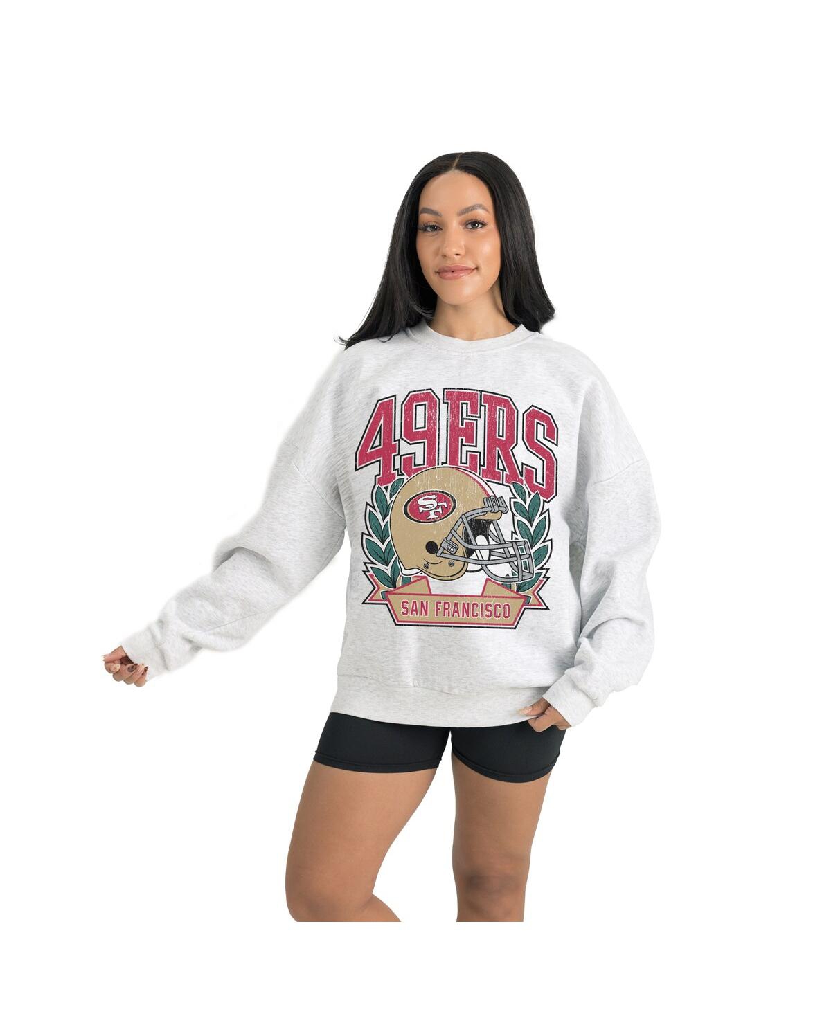 Gameday Couture Women's Gray San Francisco 49ers Heritage Premium Fleece Pullover Sweatshirt In Multi