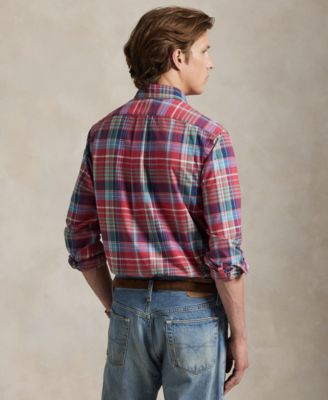 Men's Classic-Fit Plaid Oxford Shirt