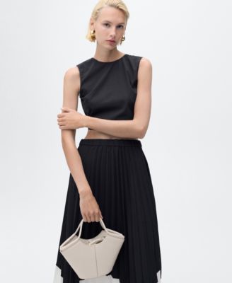 Women's Pleated Asymmetric Skirt