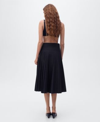 Women's Pleated Midi Skirt