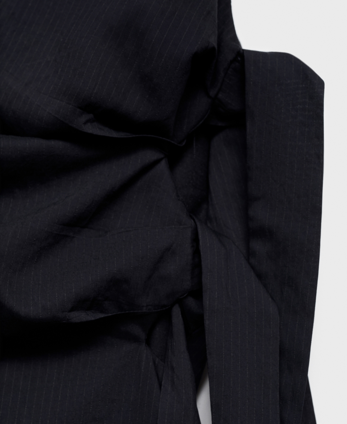 Mango Asymmetrical Knotted Dress In Black