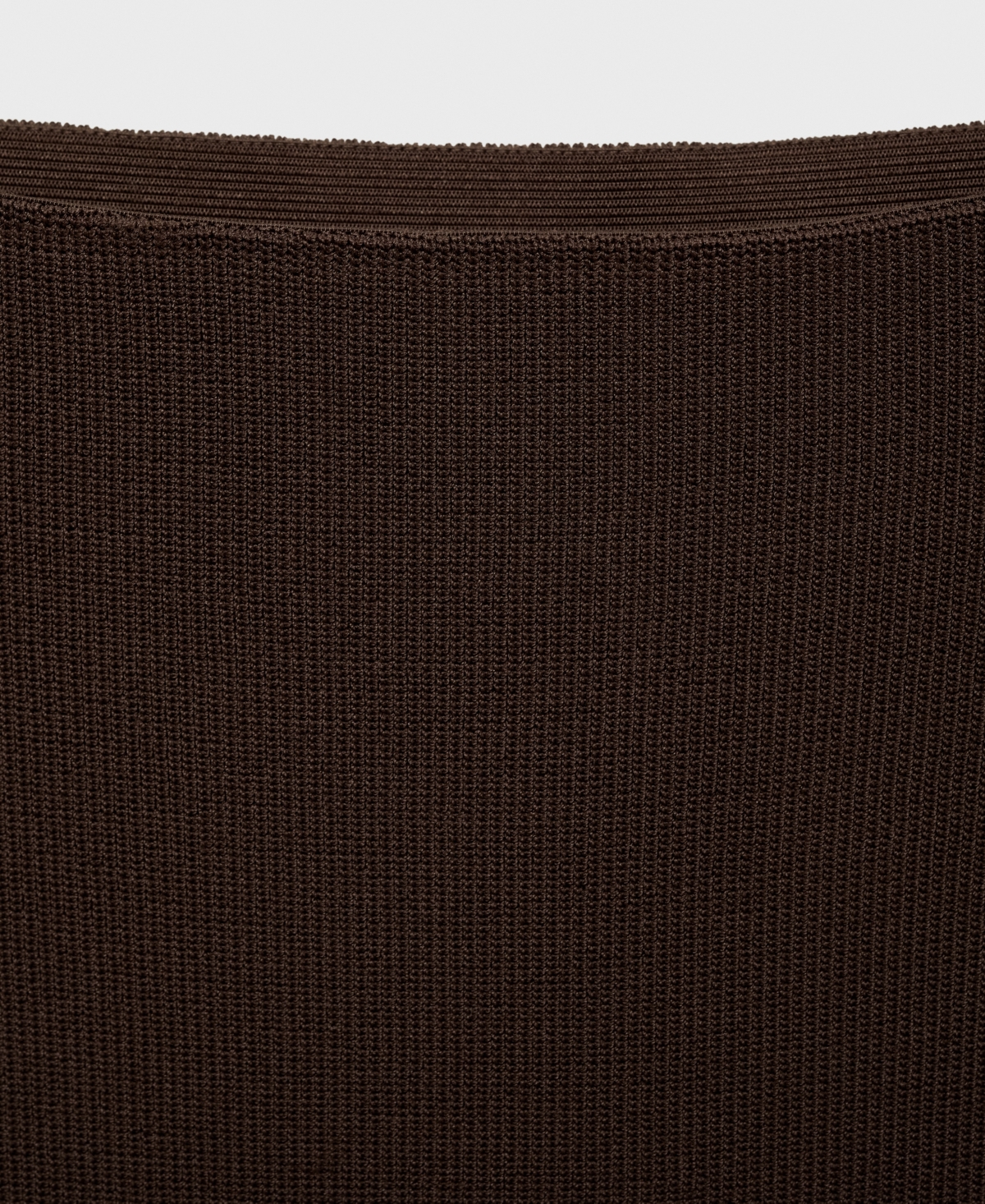 Mango Fine Knit Midi Skirt In Brown