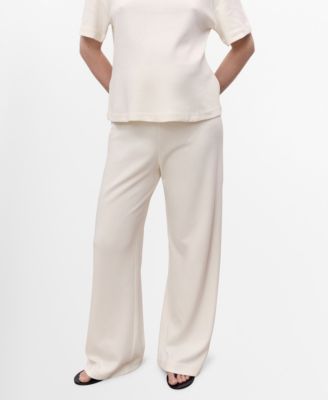 MANGO - Women's Straight Cotton Maternity Pants
