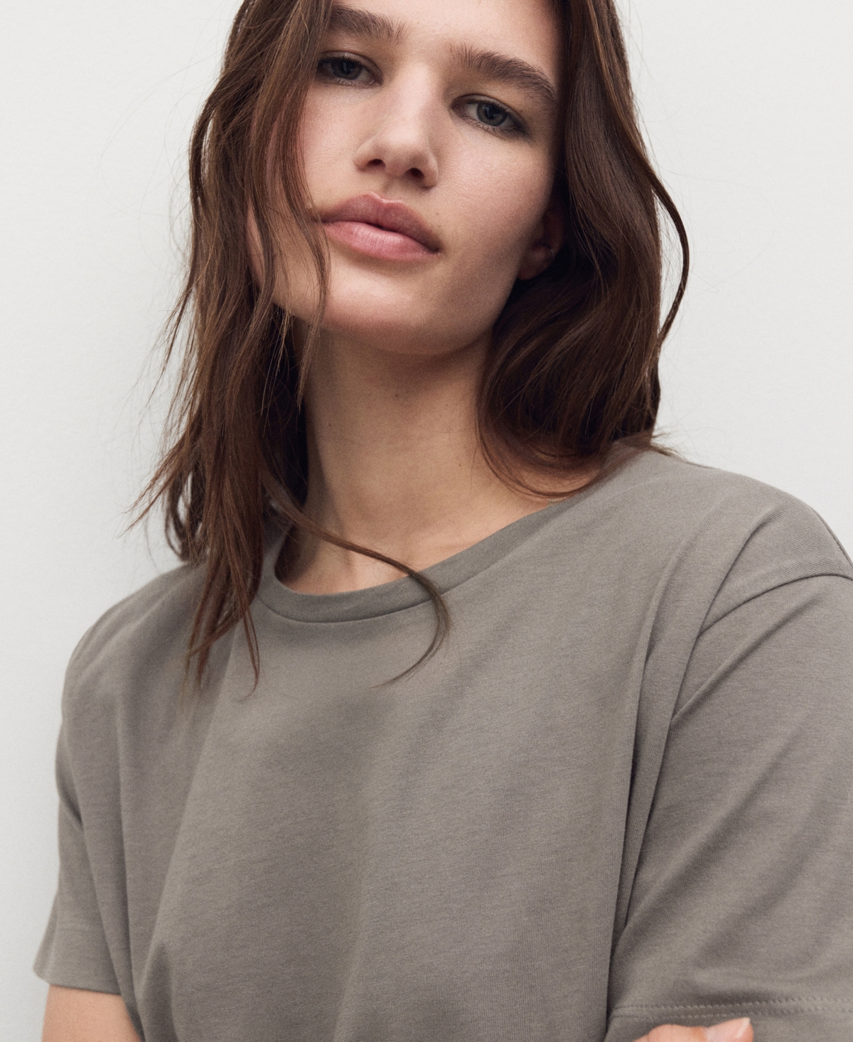 Mango Short Cotton Pajamas In Brown