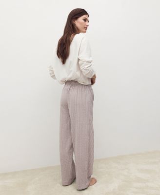 Women's 2-Piece Seersucker Striped Pajamas