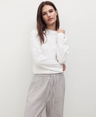 Women's 2-Piece Seersucker Striped Pajamas