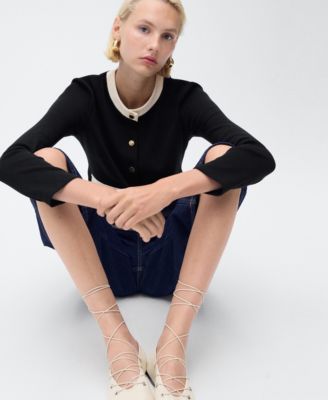 Women's Contrasting Cotton Cardigan