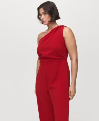 Women's Asymmetrical Neck Long Jumpsuit