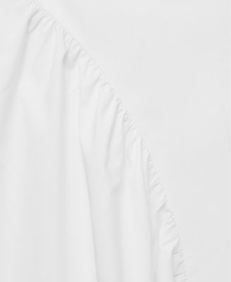 Women's Pleated Midi Cotton Skirt