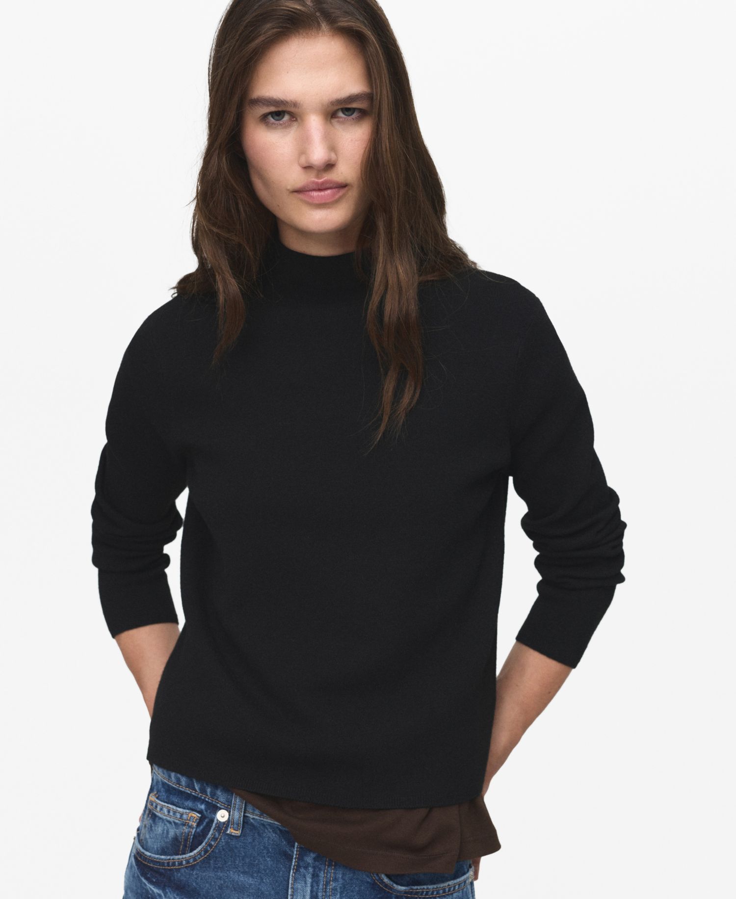 Women's Perkins Neck Knitted Sweater