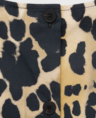 Women's Animal-Print Cotton Crop Top