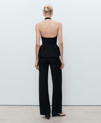 Women's Straight Mid-Rise Suit Pants