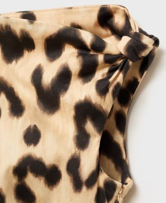 Women's Asymmetrical Animal-Print Dress