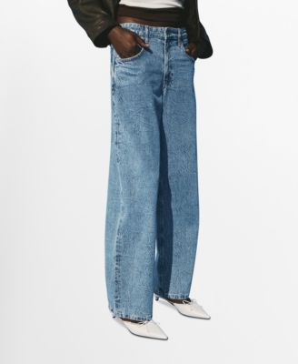 MANGO - Women's Mid-Rise Straight Jeans