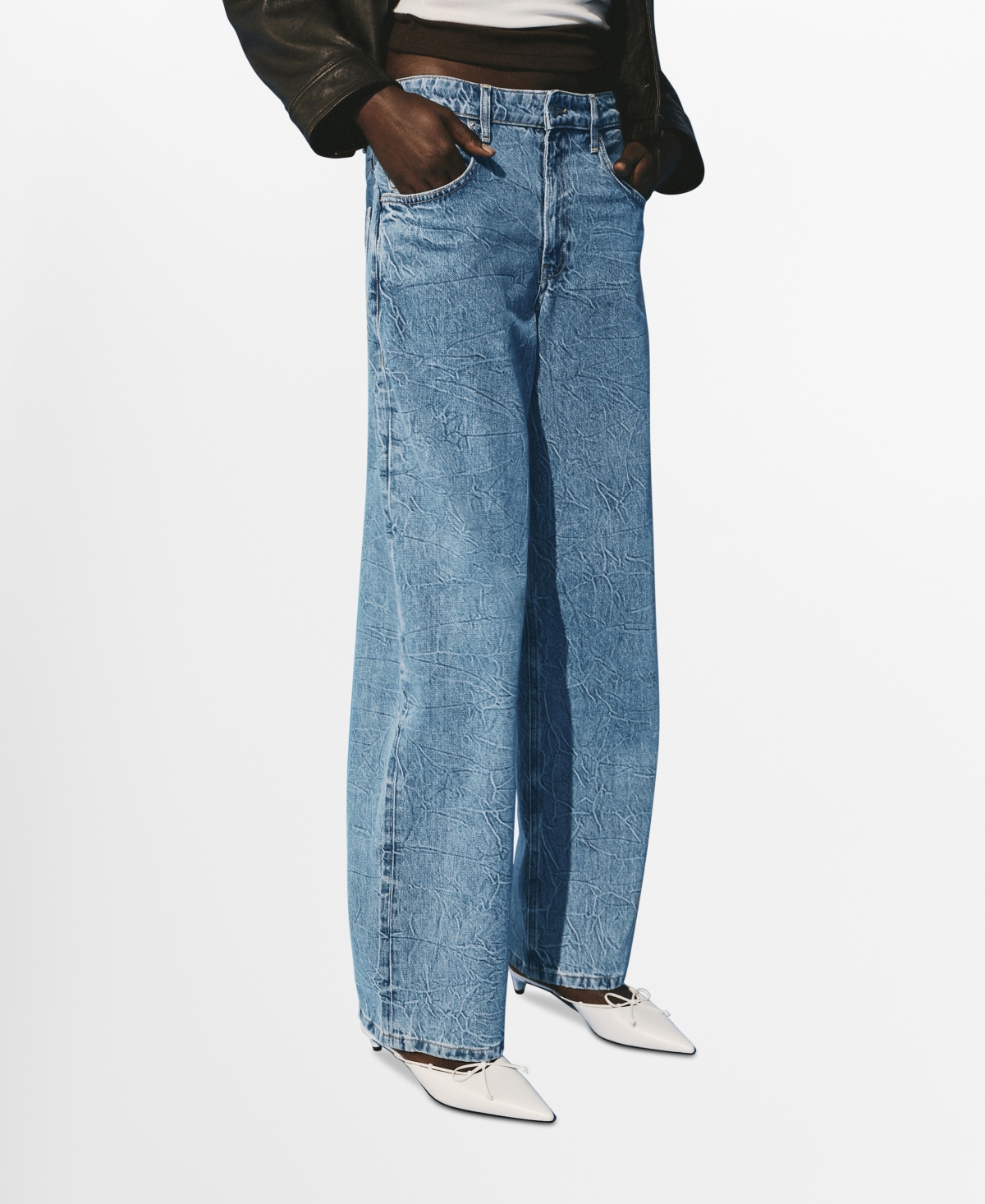 Mango Women's Mid-rise Straight Jeans In Blue