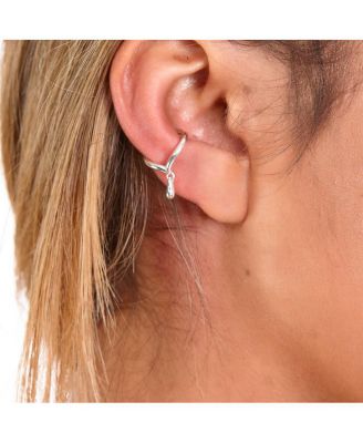 Drop cuff with drop in Gold Vermeil