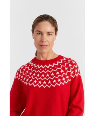 Women's Wool Cashmere Star Yoke Sweater