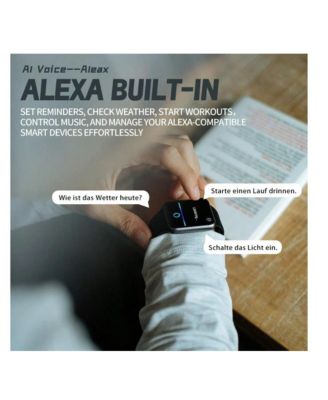 Smart Watches For Women Men, Alexa Built-In 1.8" Fitness Tracker Watch For Android IOS, Waterproof Activity Trackers With 105+ Sport Modes