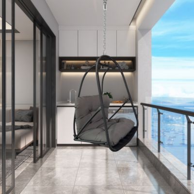 Without Stand Swing Egg Chair Indoor Outdoor Wicker Rattan Patio Basket Hanging Chair Cushion