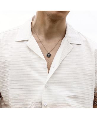Men's Ivory White & Tan Brown Desert Ombre Shirt