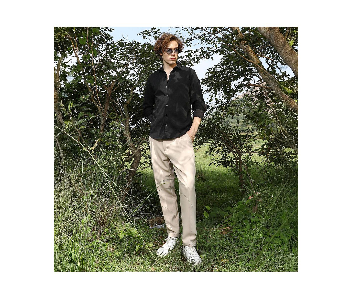 Мужская рубашка Cahoot Campus Sutra Solid Knit, цвет: Чёрный — фото 6