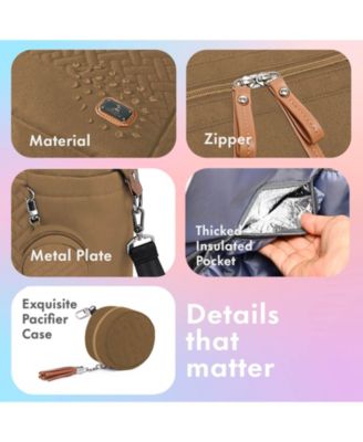 Large Diaper Bag Tote with Pacifier Case and Changing Pad, Travel Diaper Tote for Mom and Dad