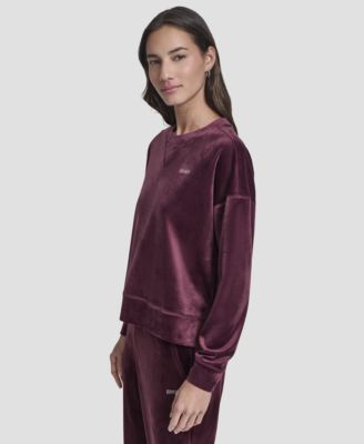 Women's Platinum Velour Crewneck Sweatshirt